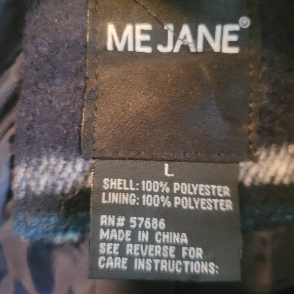 Plaid Pea Coat Trendy Like New - Picture 7 of 7